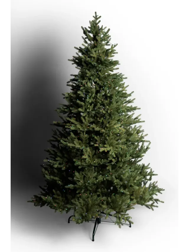 Brad Artificial Crystal Glow 230 cm QC454, 1250 Ramuri 2D + 3D PE, Circumferinta Bazei 327 cm